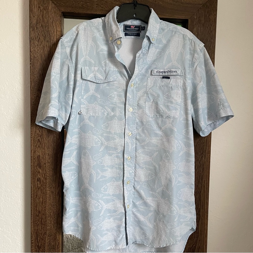 Vineyard Vines Fish Print Fishing Shirt